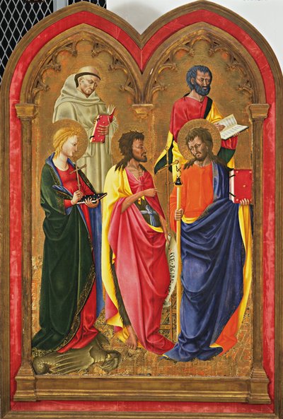 Ala del altar con cinco santos, c.1445 de Neri di Bicci